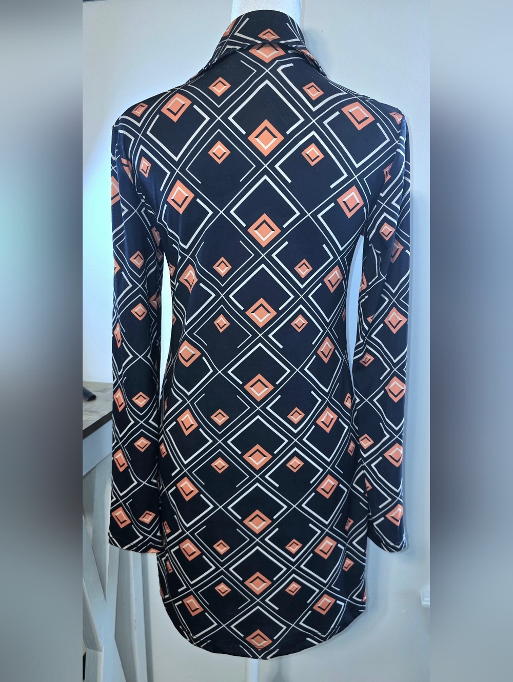 ZARA NWT Geometric Printed Tunic Mini Dress Women's Size Small - Picture 3 of 10